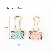 Bureau école mignon kawaii Textile clips de reliure