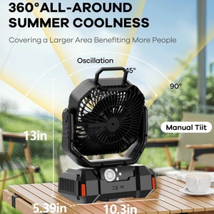 Remote-controlled <b>LED</b> <b>Light</b> Charging USB Camping Fan 40000mAH - Product Image 5