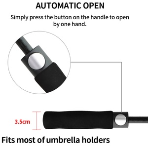 Sunny Kinte Semin Automatic Straight <b>Windproof</b> Golf <b>Umbrella</b> Custom Printed Promotional 27/30/34 Inches 190T Pongee Fabric for - Product Image 2