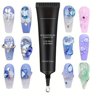 Kit <span class=keywords><strong>de</strong></span> Manucure et Pédicure Professionnel 3D Sculpture UV Gel Français pour Nail Art, Modélisation, DIY, Vegan, Non Toxique, Écologique - Product Image 6