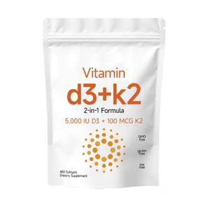 Vitamina D3 y K2 Softgels-Promueve la absorción, la digestión y mantiene el suplemento de salud - Product Image 1