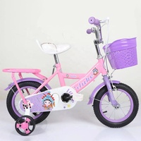 Vélo de montagne pour enfants rose et rouge, frein à disque, cadre en acier, vitesse unique, cycle normal