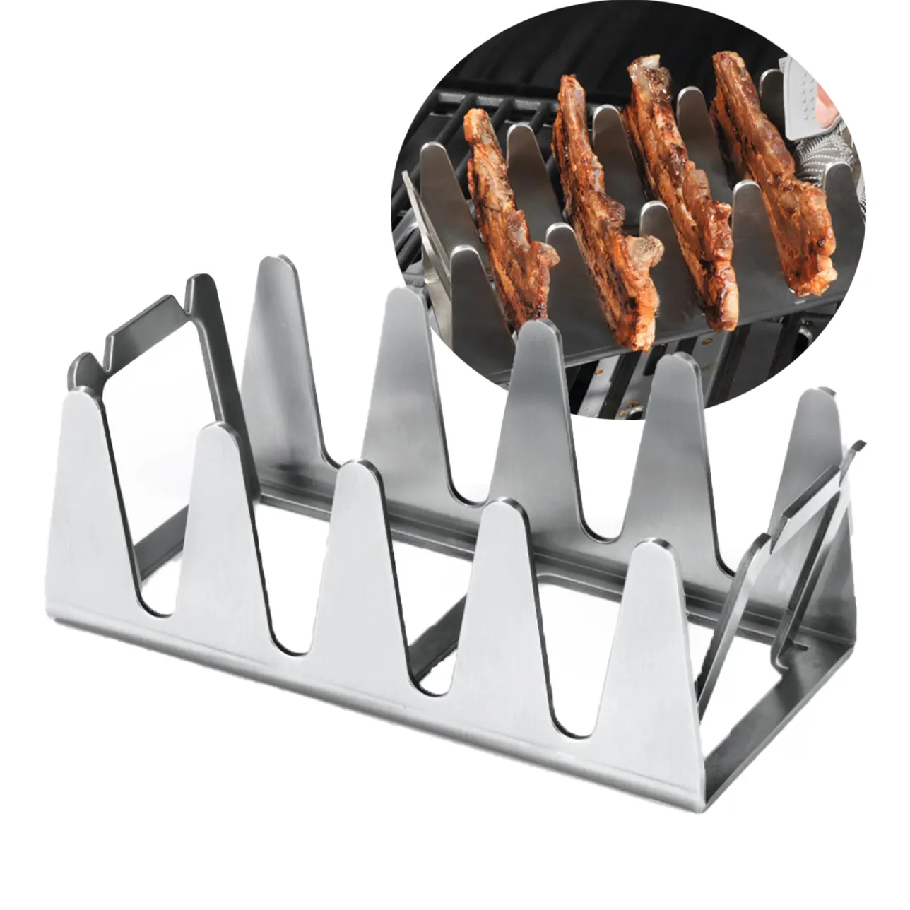 2022 più nuovo Multi Grill Rack a buon mercato in acciaio inox BBQ Grill Rack Freestand Multi Grill stand BBQ Rescher accessori per Barbecue