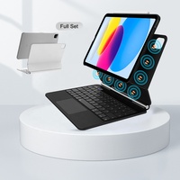 Casing Keyboard Nirkabel Pintar Backlit Tata Letak Arab Inggris Khusus dengan Magnet untuk iPad Pro 11 Inch