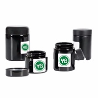 Frasco de Vidrio Violeta Oscuro Natural de 100/250/500/1000 ml, a Prueba de Olores, para Suplementos, Alimentos, Gomitas y Flores Secas, con Tapa de Baquelita