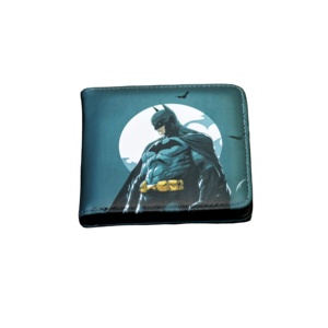 Cartera de Cuero con Estampado de <span class=keywords><strong>Batman</strong></span>, Tipo de Cierre Abierto, Portátil, Corta, Promocional, Regalo para el Día de San Valentín - Product Image 1