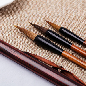 Deli Calligraphy Brush Set Large Medium Small Wolf Hair For Practice Traditional Chinese Painting - Product Image 1