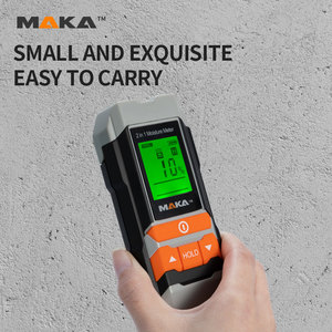 มินิดิจิตอลความชื้นความชื้นไม้ Damp Meter การอ่านความชื้นอุณหภูมิการวัด - Product Image 3