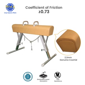 LYQUEEN Cheval <span class=keywords><strong>de</strong></span> gymnastique réglable pour l'entraînement, avec surface antidérapante, pieds robustes, 160 cm <span class=keywords><strong>de</strong></span> long, certifié CE - Product Image 3