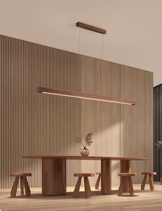 Lampes suspendues en <span class=keywords><strong>bois</strong></span> modernes Lustres à led en <span class=keywords><strong>bois</strong></span> minimalistes Lampe à main pour salle à manger, bureau, bar, luminaire à <span class=keywords><strong>suspension</strong></span> - Product Image 6