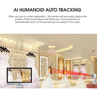 EDUP AI otomatik odaklama 4K 1920*1080 PC Webcam bilgisayar için yuvarlak LED lamba yumuşak güzellik modu merkezi C pozisyon izleme