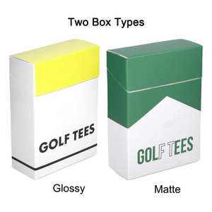 Tees de golf en bois de bambou biodégradables de qualité supérieure, lot de 10, personnalisables, style boîte à cigarettes, vente chaude - Product Image 4