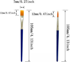 Pinceaux à poils courts de haute qualité pour enfants, ensemble de pinceaux à poils synthétiques pour peinture faciale, peintures acryliques, toile et papier - Product Image 2