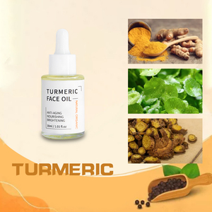 Aceite Facial de Cúrcuma 100% Puro y Natural 30ml, Suero Facial con Vitamina C y Ácido Hialurónico para Blanquear, Antienvejecimiento y Piel Radiante para Mujeres - Product Image 3