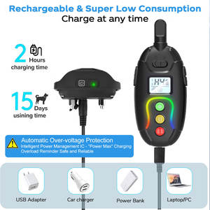 Collier d'entraînement intelligent pour chien, vibration, sans choc, étanche IP67, télécommande pour chiens avec 3 modes, matériau ABS - Product Image 2