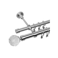 Rail de plafond double en PVC robuste Bojanek, ensemble complet, pour rideaux, glisse fluide, rouleaux à montage facile