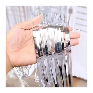 Rideau à franges scintillantes dégradées pour toile de fond de cabine photo 1x2M décoration murale de fête sans plis pour anniversaire mariage - Product Image 3