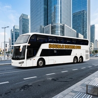 Bus de tourisme de luxe à deux étages de 14 m, diesel, 64-75 places, Cummins 420 CV, transmission automatique