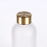 Bouteille d'eau en verre borosilicate givré personnalisée de 32 oz, dégradé de couleurs, avec marqueur de temps