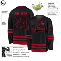 Patchs en twill sublimés pour maillots de hockey sur glace, logo personnalisé brodé, uniforme 100% polyester Aowei pour le hockey sur glace