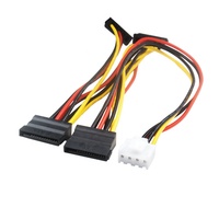 Adaptateur d'alimentation DVR 4 broches vers câble d'alimentation de disque dur SATA compatible avec l'enregistreur vidéo Hikvision