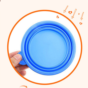 Venda quente Folding Silicone Dobrável Dog Cat Viagem Ao Ar Livre Portátil Dobrável Água Potável Alimentação Food Bowl para Pet Dogs - Product Image 5