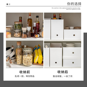 <b>Storage</b> Baskets Rectangle Solid Color <b>Drawer</b> Organizer Kitchen Cabinet Desktop Organizing <b>Box</b> Household Dormitory Use - Product Image 5