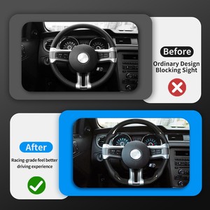 Volant en fibre de carbone Hydro Dip pour Ford <span class=keywords><strong>Mustang</strong></span> 2010-2014 V6/<span class=keywords><strong>GT</strong></span>/Shelby GT500, entrepôt USA - Product Image 3