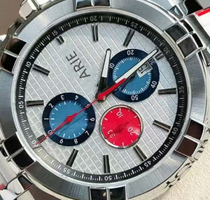 Đồng hồ bấm giờ nam trực tiếp từ nhà máy, đồng hồ đeo tay thạch anh, thiết kế độc đáo, chống nước, mặt số trắng xanh đen 43mm - Product Image 5