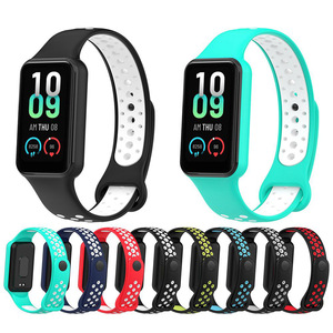 Bracelet de montre en silicone pour <span class=keywords><strong>Amazfit</strong></span> <span class=keywords><strong>Band</strong></span> <span class=keywords><strong>7</strong></span>, bracelet intelligent respirant, bracelet multicolores, accessoires intelligents - Product Image 1