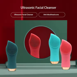 Sikat pembersih wajah silikon ultrasonik, pemijat getaran dapat diisi ulang dengan pemanasan - Product Image 6
