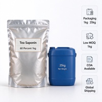 Poudre de saponine de thé 60 %, extrait de Camellia Oleifera, tensioactif naturel pour détergent et soins, saponine de thé en vrac 1 kg