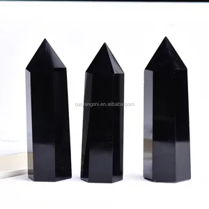 Manufacturer's Hot Selling Natural Crystal Carved Obsidian Point Spiritual Healing Home Decoration