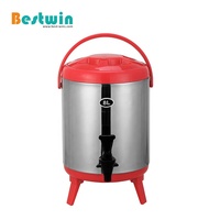 Seau de boisson en acier inoxydable, distributeur de boissons isolé pour café chaud, lait, thé