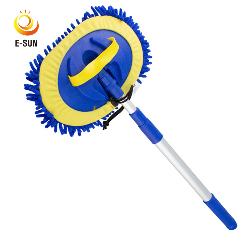 Esun Microfiber Car Wash Brush Mop with Long Handle Soft Chenille Duster for Dust Sustainable Design Car Wheel Cleaning Supplies