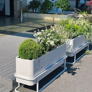 Jardinière surélevée en métal <span class=keywords><strong>pour</strong></span> extérieur, grande boîte de plantation, <span class=keywords><strong>pot</strong></span> de fleurs étanche <span class=keywords><strong>pour</strong></span> la décoration de magasin - Product Image 3