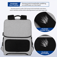 Sac à dos pour ordinateur portable en tissu Oxford personnalisé en usine avec poche avant zippée et pochette pour trolley, idéal pour le travail quotidien et les voyages d'affaires