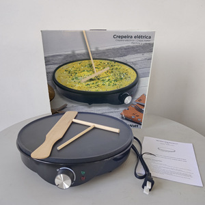 Máquina para hacer panqueques de 30 cm, plancha eléctrica antiadherente para crepas, 110V, para uso en exportación - Product Image 2