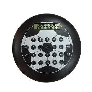 Large Size Promotional Kid's Fancy Gifts Football Design custom logo Round 8-Digit Electronic Calculator