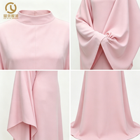 Fournisseur de vêtements musulmans : Nouvelle conception d'Abaya musulmane bleue modeste pour femmes, Blouses ethniques en crêpe pour l'hiver, Fourniture ODM de robes pour femmes