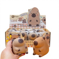 Jouet anti-stress Capybara Squishy ultra-doux en caoutchouc thermoplastique, fluide comme du slime ; jouet à presser créatif et mignon en forme d'animal à récupération lente