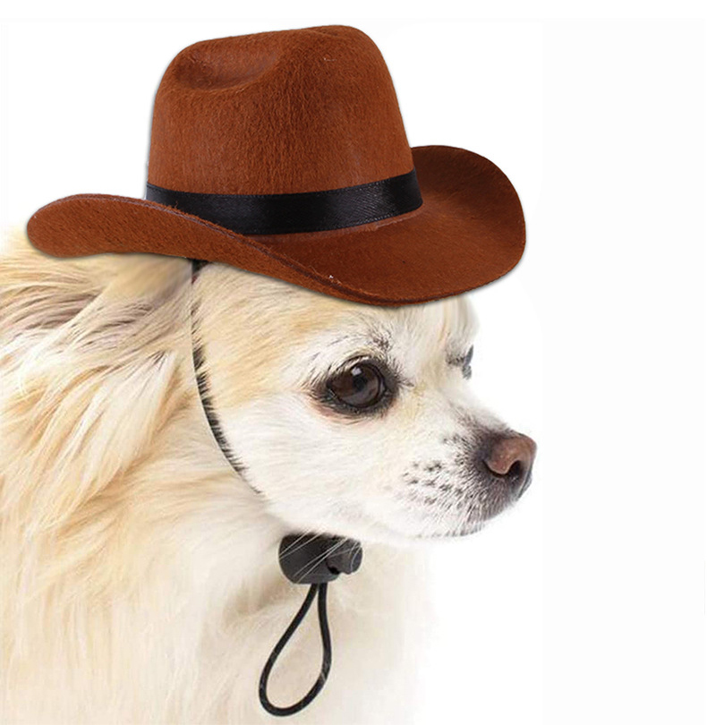 Y-Z Pet Hat Cosplay Dog Bucket Hats Western Cowboy Trucker Hat for Dogs