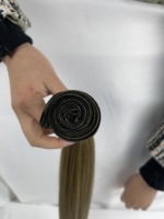 Extensión de Cabello Sintético Liso de Fibra Japonesa Ultrasuave y Sedosa, Color Natural Negro a Rubio Claro Número 30