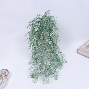 80cm Kunstmatige Hangende Bloemplant Rank Gouden Belwilg Paarse Groene Bladeren Huis Tuin Wanddecoratie Hangplant - Product Image 2