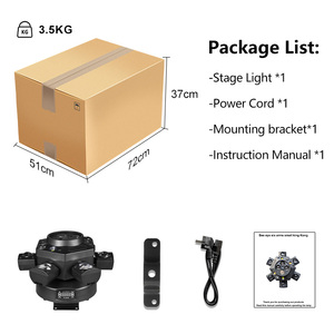 Projecteurs LED mobiles RGBW multi-yeux à six bras 150W OEM/ODM IP33 CRI95 DMX512 pour éclairage de scène KTV, discothèques et soirées - Product Image 3