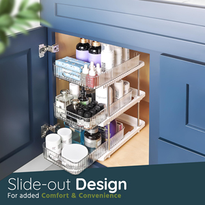 Organiseurs de rangement multifonctionnels de haute qualité pour la maison et la cuisine, organiseurs sous l'évier à 3 niveaux, étagères et supports de rangement - Product Image 6