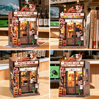 CuteBee Offre Spéciale 3D Puzzle En Bois BNKS01B Oishii Kyoto DIY Livre Nook Kit Style Japonais DIY Miniature Maison