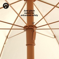 Parapluie inclinable de style européen avec longue tige en acier, garniture en dentelle polyester, accessoire de photographie, mobilier d'extérieur