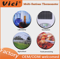 Thermomètre numérique Vici H-9283 avec sonde en acier inoxydable, alarme haute/basse température, portable pour laboratoire, agriculture, serre