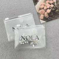 Bolsas de Plástico con Cierre Zip para Joyería, Bolsas de Exhibición con Logotipos, Bolsas para Empacar Anillos y Aretes, Bolsa Pequeña de PVC de 0.4mm, Venta al Por Mayor